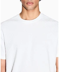 A|X Armani Exchange Men's Mercerized Jacquard Allover Logo T-Shirt