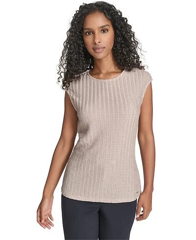 Calvin Klein Women's Textured Cap Sleeve Top