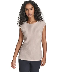 Calvin Klein Women's Textured Cap Sleeve Top