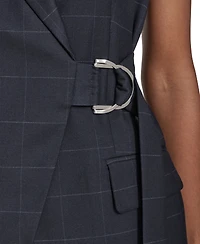 Calvin Klein Women's Windowpane Vest Jacket
