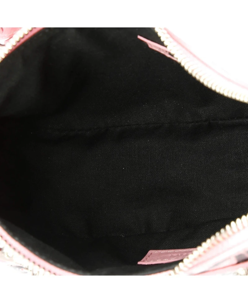 Pre-Owned Balenciaga Xs Le Cagole Graffiti Giant Studs Shoulder Bag Leather