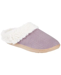 Isotoner Signature Women's Louise Quilted Velour Clog Slippers