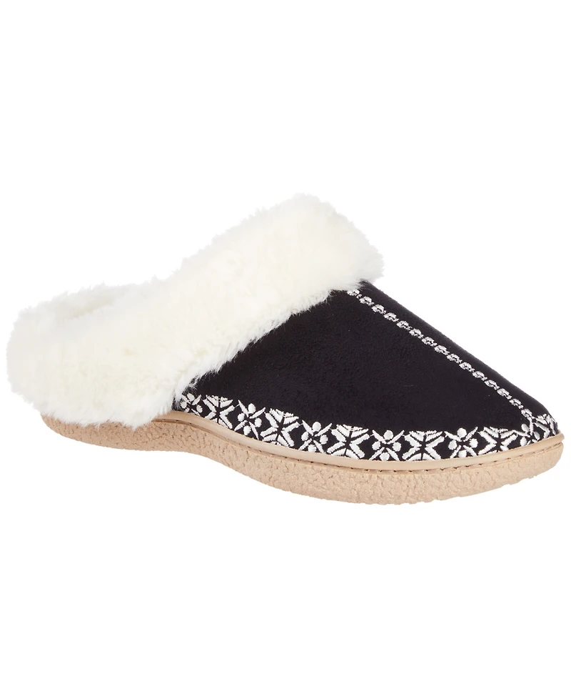 Isotoner Signature Women's Clara Embroidered Microterry Clog