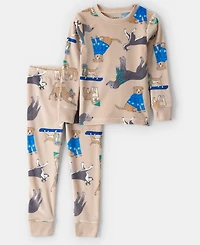 Carter's Boys Toddler 2T-5T 2-Piece Dog Print Snug Fit Top and Pants Pajama Set