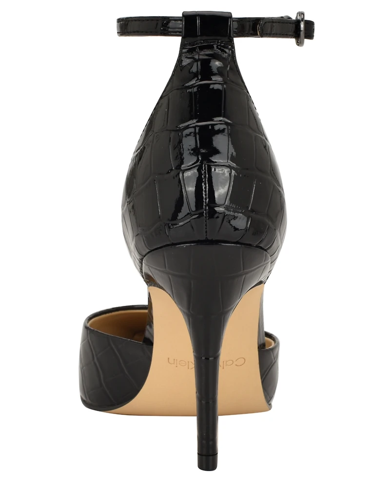 Calvin Klein Women's Olettia Ankle Strap Stiletto Pumps