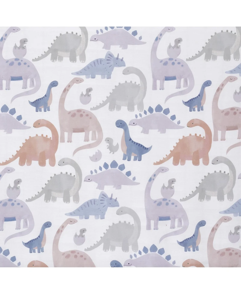 Lambs & Ivy Dino-Might 100% Cotton Dinosaur Baby/Toddler Fitted Crib Sheet