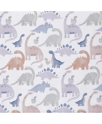 Lambs & Ivy Dino-Might 100% Cotton Dinosaur Baby/Toddler Fitted Crib Sheet