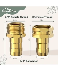Twinkle Star Garden Hose Repair Connector Kit Male and Female 3-Pack