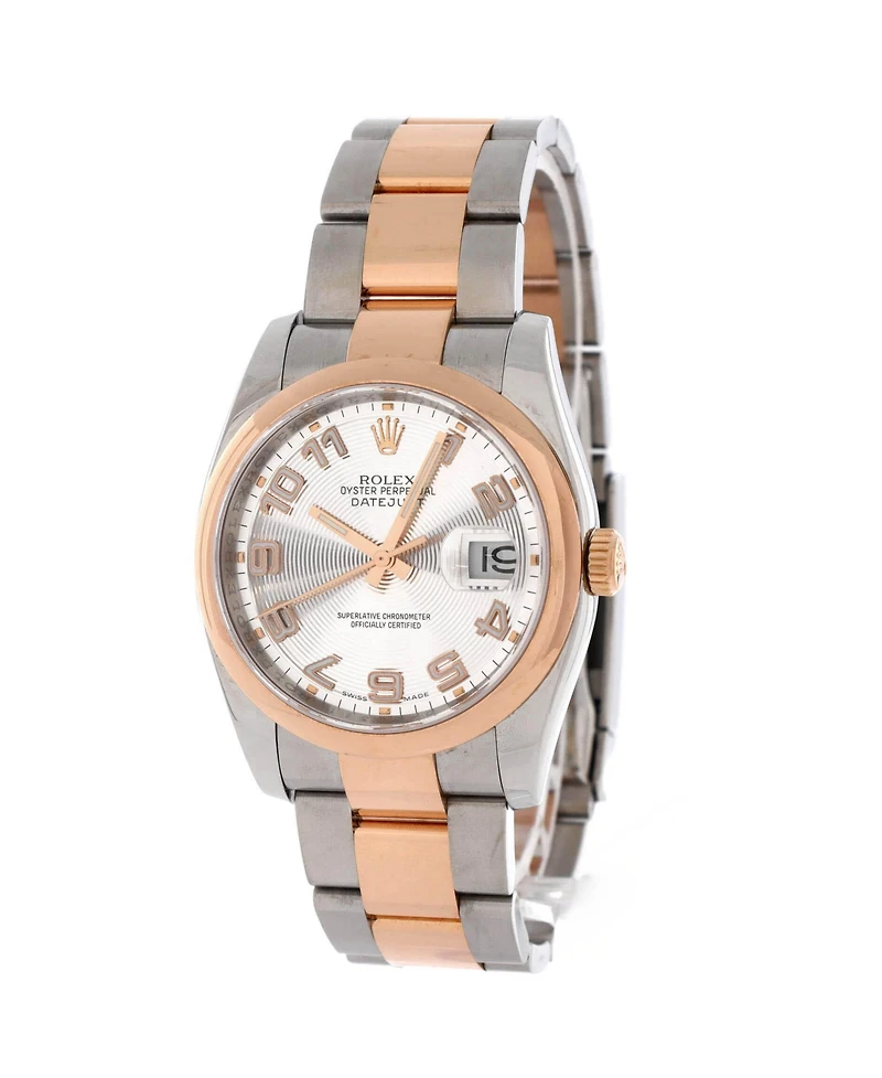 Pre-Owned Rolex Oyster Perpetual Datejust Automatic Watch in Stainless Steel and Rose Gold 36mm