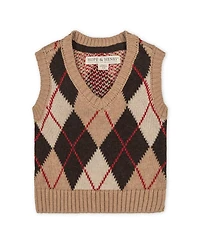 Hope & Henry Baby Boys' Organic V-Neck Argyle Sweater Vest