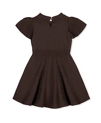 Hope & Henry Little and Big Girls' Organic Flutter Sleeve Cable Sweater Dress