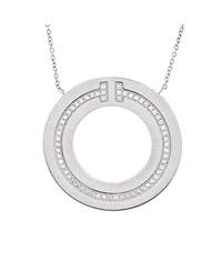 Pre-Owned Tiffany & Co T Circle Pendant Necklace