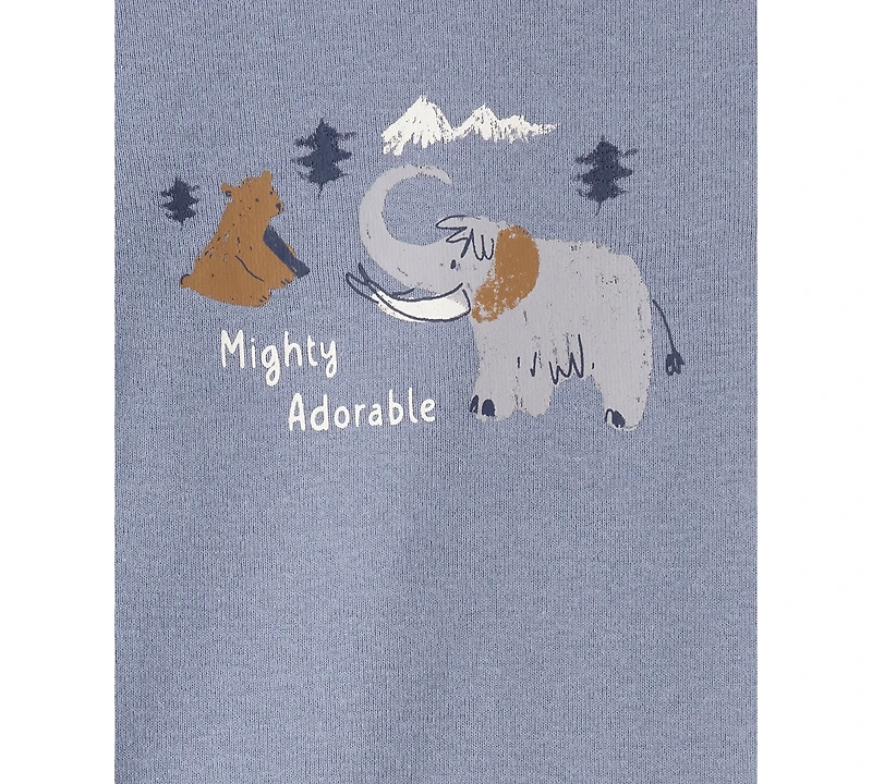 Carter's Baby Boys 3-Piece Elephant Print Long-Sleeve Bodysuit and Pants Set