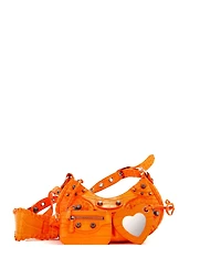 Pre-Owned Balenciaga Small Le Cagole Giant Studs Shoulder Bag Embossed Leather