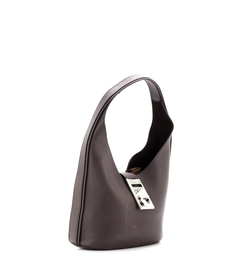 Pre-Owned Salvatore Ferragamo Medium Gancini Buckle Hobo Leather