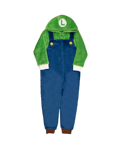Mario Boys Nintendo Super Brothers Onesie Zip Up Coverall