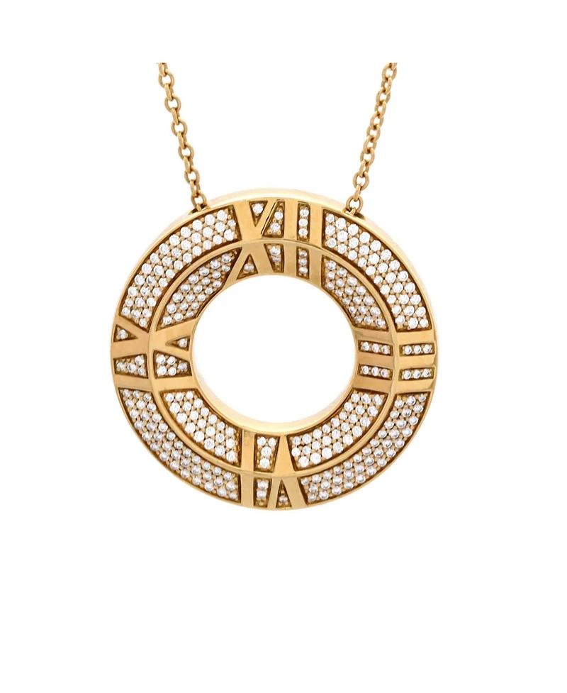 Pre-Owned Tiffany & Co. Atlas Closed X Medallion Pendant Necklace
