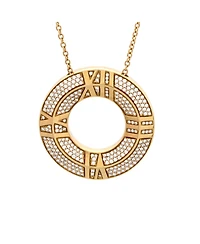 Pre-Owned Tiffany & Co. Atlas Closed X Medallion Pendant Necklace