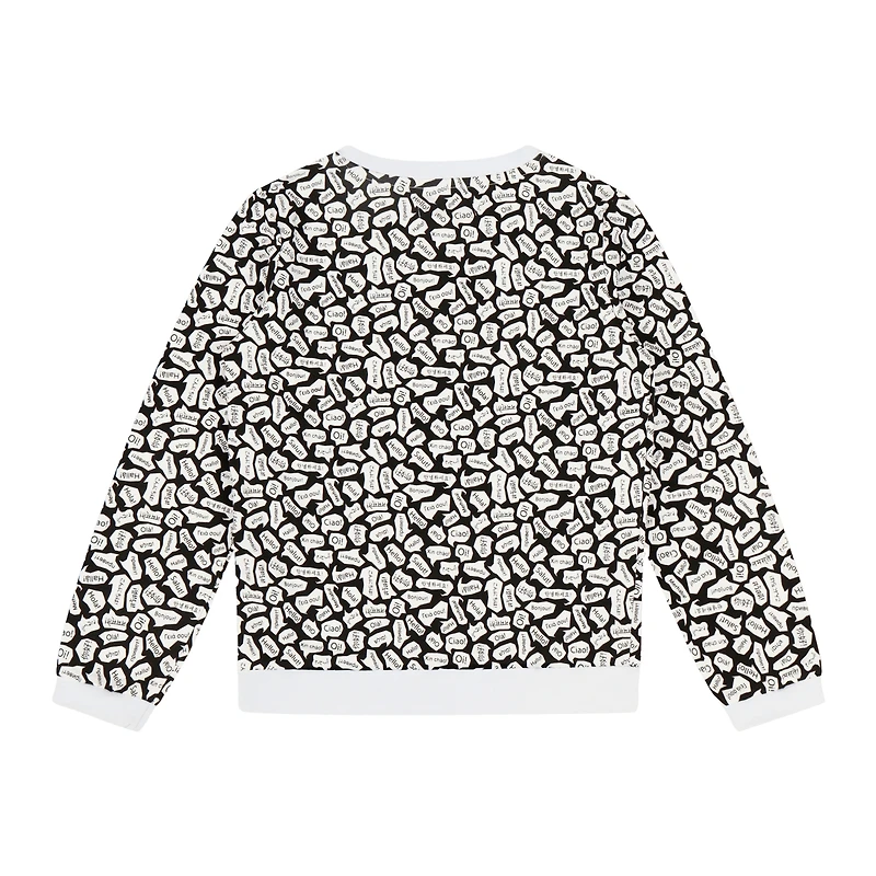 Mixed Up Clothing Kids Crewneck Sweatshirt and Jogger Pants Set - Black/White-Hello