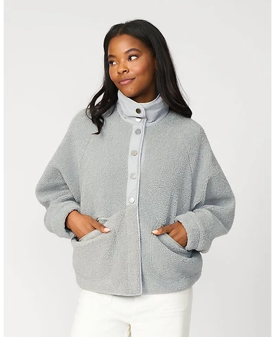 Cable & Gauge Women's Cozy Sherpa Stand Collar Jacket