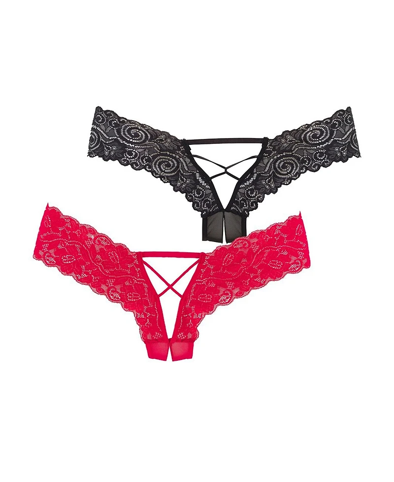 Lascana Women's 2 Pack Strappy Open Thongs