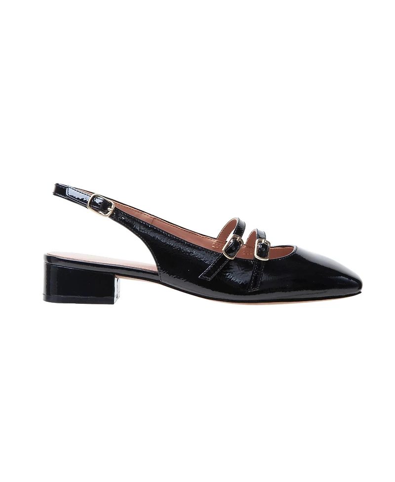 Linea Paolo Cassian | Low Block Heel Double Strap Mary Jane Slingback