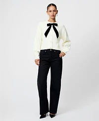 French Connection Women's Long-Sleeve Bow Detail Sweater