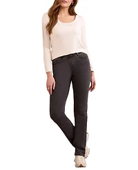 Tribal Women's Sophia Curvy Boundless Stretch Denim Pull-On Straight Leg Jeans