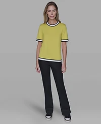 Karl Lagerfeld Paris Women's Short-Sleeve Sweater