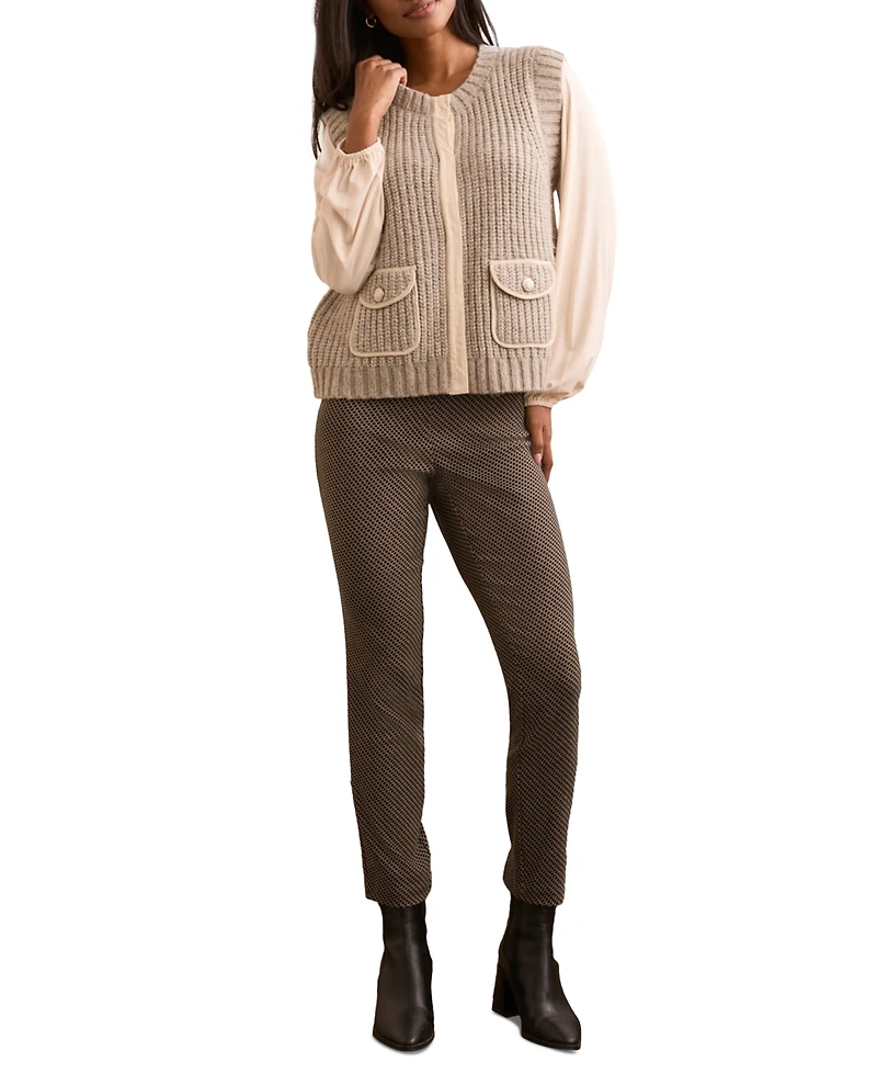 Tribal Women's Crew Neck Sleeveless Jacket