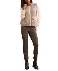 Tribal Women's Crew Neck Sleeveless Jacket