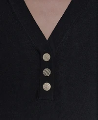 Karl Lagerfeld Paris Women's V-Neck Top