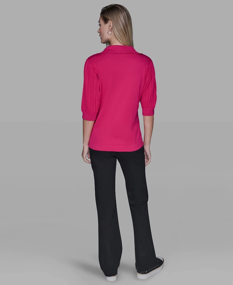 Karl Lagerfeld Paris Women's V-Neck Top