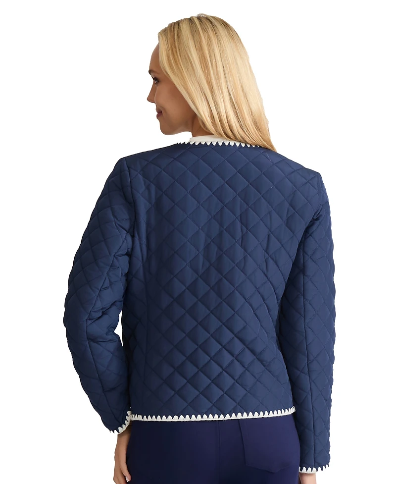 Jones New York Women's Quilted Long-Sleeve Jacket