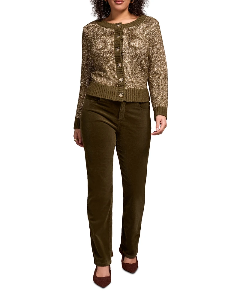 Tribal Women's Straight Leg Stretch Cordoroy Pants