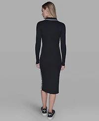 Karl Lagerfeld Paris Women's Logo Tape Sweater Dress