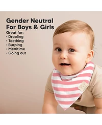 KeaBabies 8pk Baby Bandana Bibs, Baby Drool Bibs for Baby Girl, Boy, Baby Bibs for Infant, Newborn