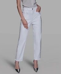 Karl Lagerfeld Paris Women's Stripe Detail Jeans