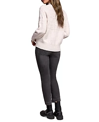 Tribal Women's Two Tone Mock Neck Sweater