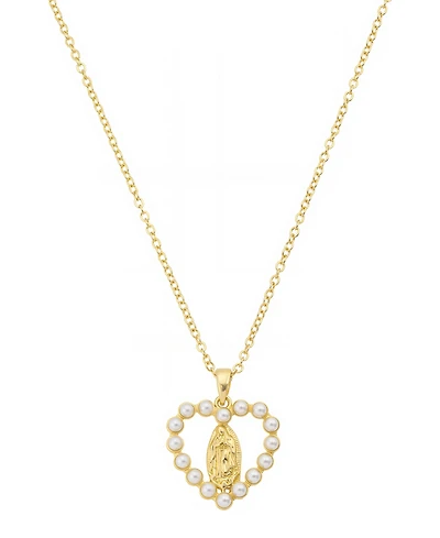 Unwritten Cultivated Pearl Saint Pendant Necklace