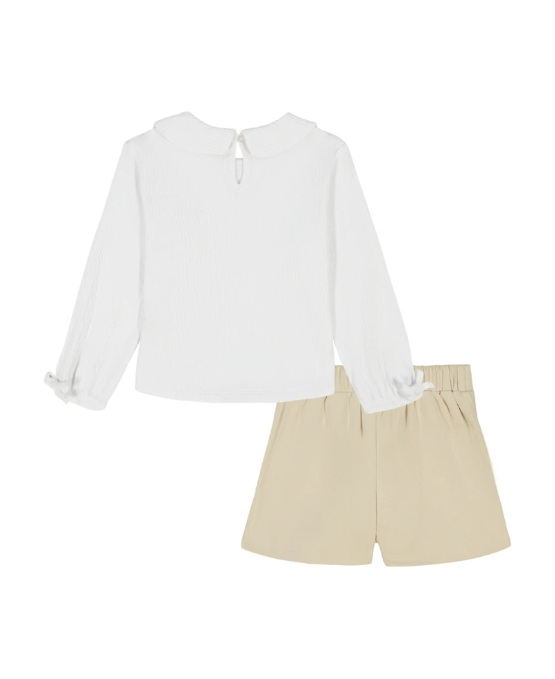 Calvin Klein Girls Toddler 2T-4T 2-Piece Long-Sleeve Top and Skirt Set