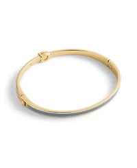 Coach Gold-Tone Signature C Enamel Bangle Bracelet
