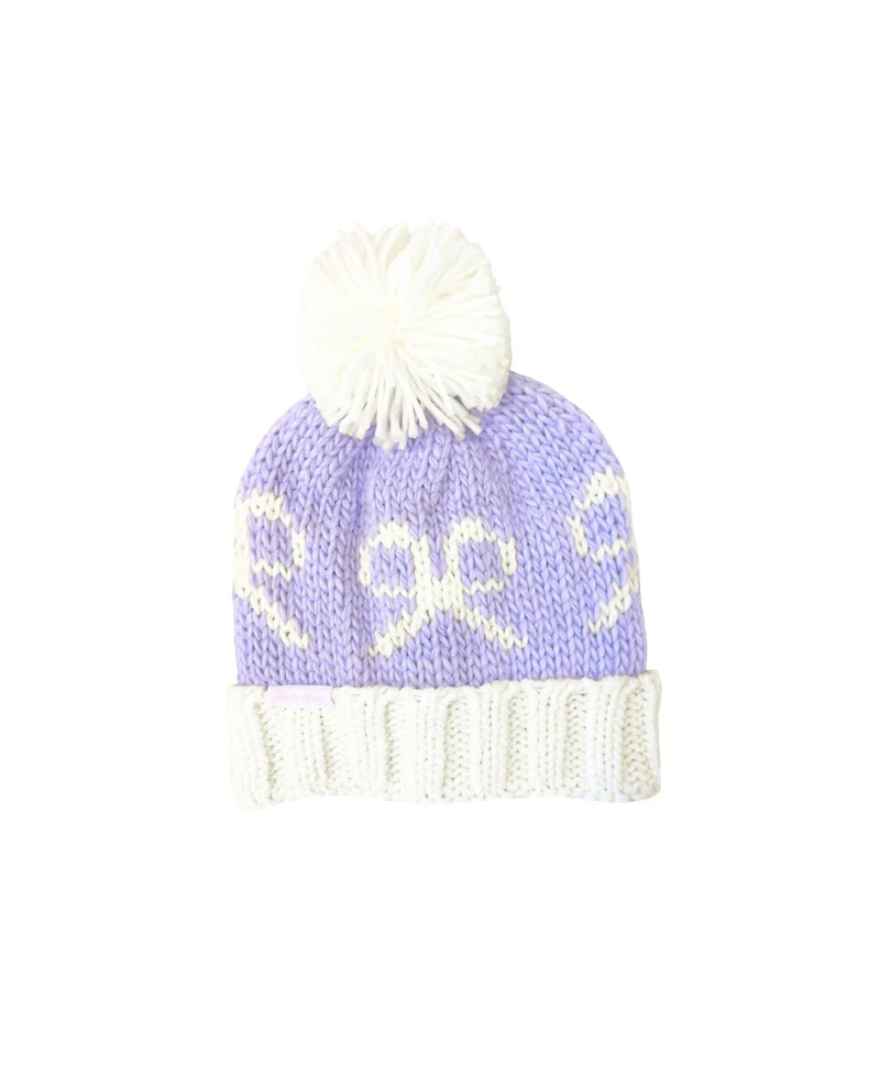 Bits & Bows Girls' Lavender Bobble Hat