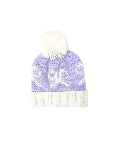 Bits & Bows Girls' Lavender Bobble Hat