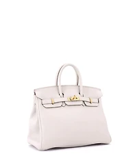 Pre-Owned Hermes Birkin 25 Handbag Light Togo with Rose Gold Hardware