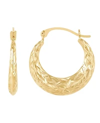 Macy's Round Hoop Earrings in 14K Yellow Gold