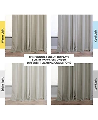 Half Price Drapes Mist Grey Vintage Textured Faux Dupioni Silk Blackout Curtain