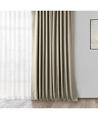 Half Price Drapes Warm Taupe Thermal Cross Linen Weave Blackout Curtain