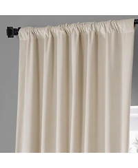 Half Price Drapes Diva Cream Signature Plush Velvet Hotel Blackout Curtain