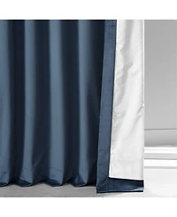 Half Price Drapes Varsity Blue Signature Plush Velvet Hotel Blackout Curtain